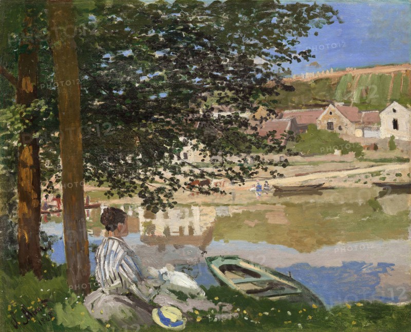 On the Bank of the Seine, Bennecourt, 1868, Claude Monet, French, 1840-1926, France, Oil on canvas, 81.5 × 100.7 cm (32 1/16 × 39 5/8 in.)