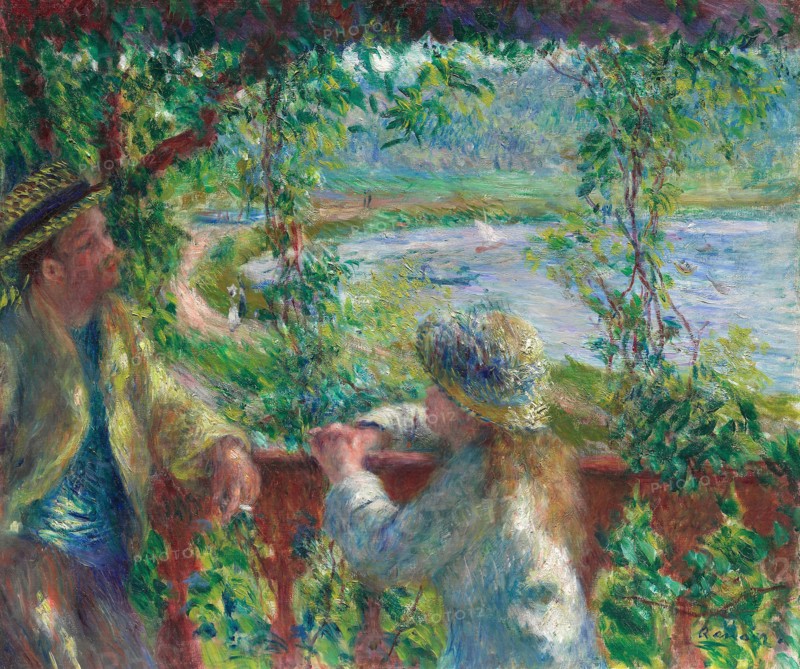 Near the Lake, 1879/80, Pierre-Auguste Renoir, French, 1841-1919, France, Oil on canvas, 47.5 × 56.4 cm (18 11/16 × 22 3/16 in.)
