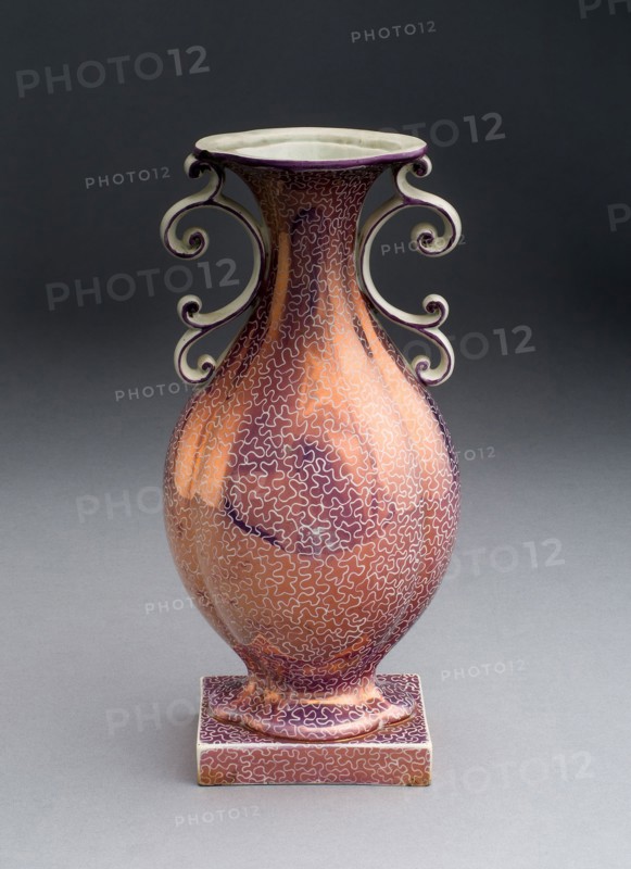 Vase, c. 1810, England, Staffordshire, Staffordshire, Lead-glazed earthenware with lustre decoration, H. 26 cm (10 1/4 in.)