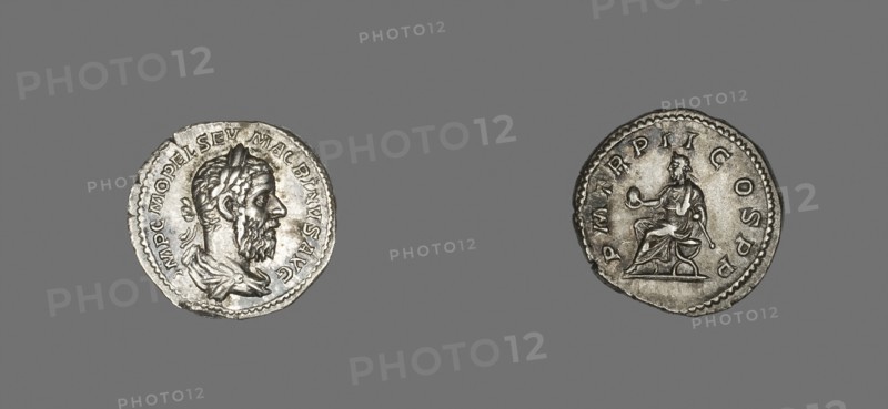 Denarius (Coin) Portraying Macrinus, AD 217 (December), Roman, Rome, Silver, Diam. 1.9 cm, 3.40 g