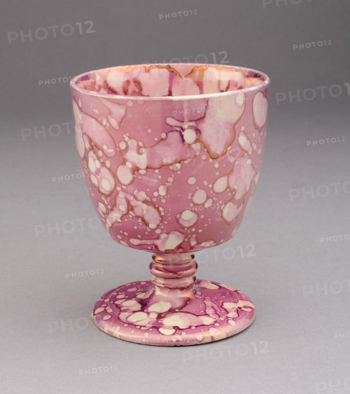 Goblet, 1810/20, England, Staffordshire, Staffordshire, Lead-glazed earthenware with lustre decoration, H. 10.2 cm (4 in.)