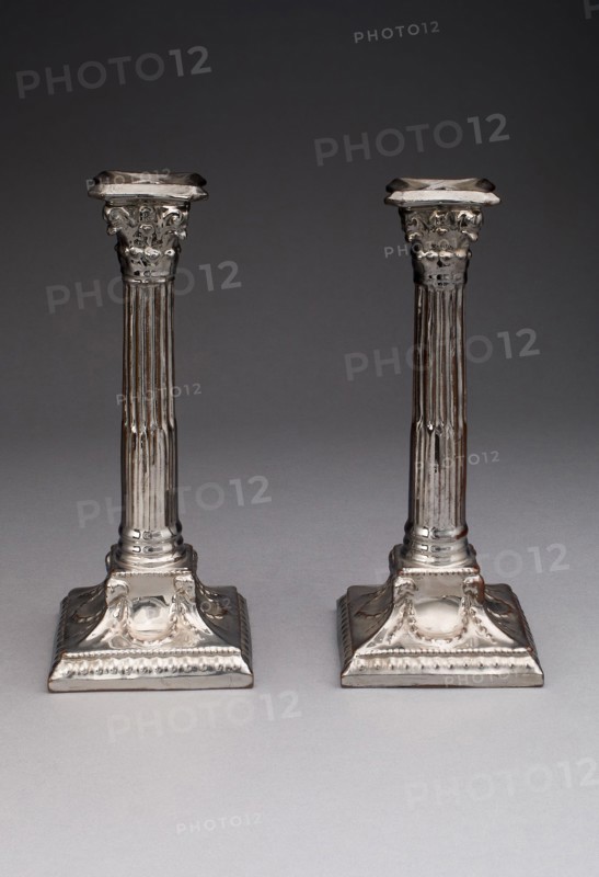 Candlestick (one of a pair), 1810/20, England, Staffordshire, Staffordshire, Lead-glazed earthenware with lustre, H. 21.6 cm (8 1/2 in.)