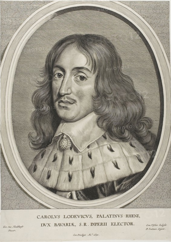 Duke Charles Louis of the Palatinate, n.d., Cornelis Visscher, the Elder (Netherlandish, c. 1520-1586), after Gerrit van Honthorst (Dutch, 1590-1656), Holland, Engraving on paper