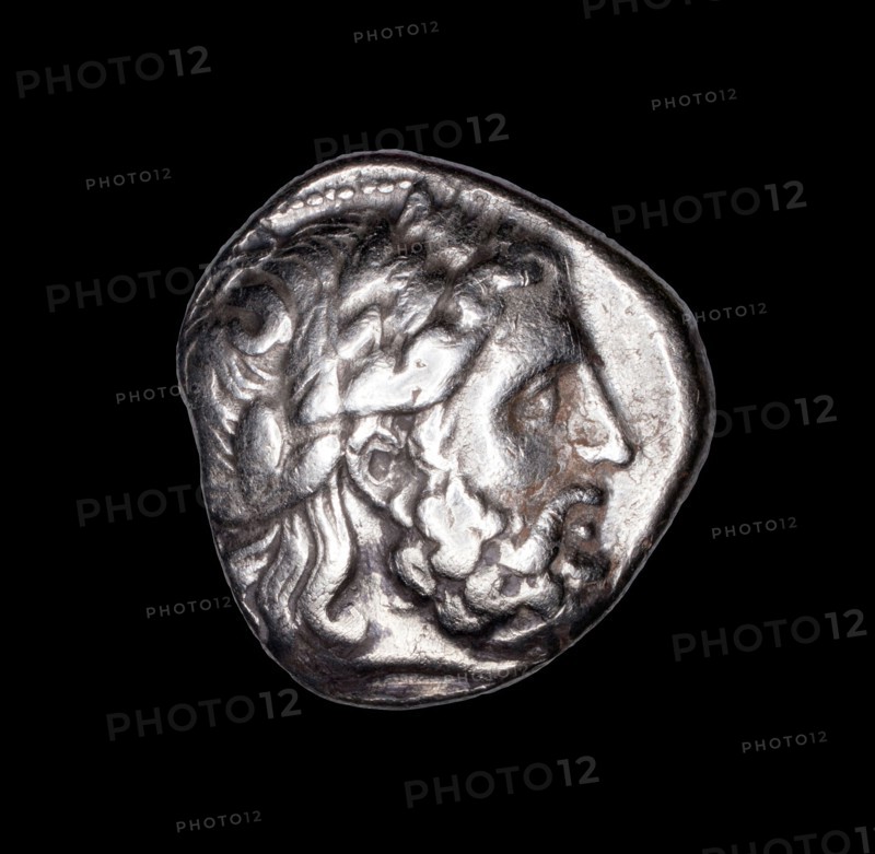 Tetradrachm (Coin) Depicting the God Zeus, 359/336 BC, Greek, Macedonia, Silver, Diam. 2.4 cm, 14.05 g