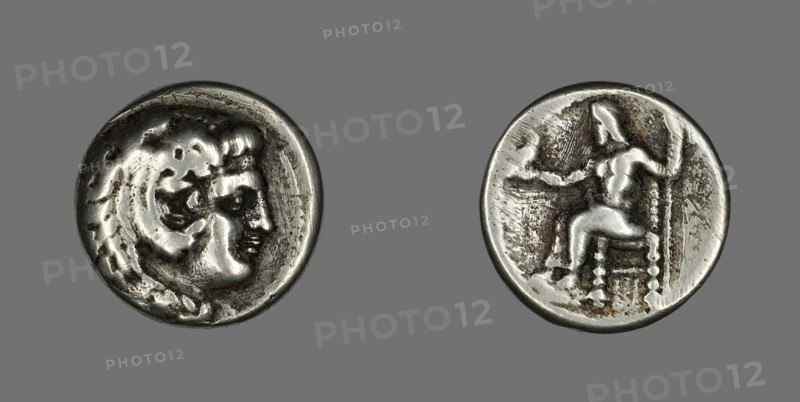 Tetradrachm (Coin) Depicting the Hero Herakles, 336/323 BC, Greek, Macedonia, Silver, Diam. 2.5 cm, 11.15 g