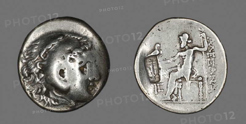 Tetradrachm (Coin) Portraying Alexander the Great as Herakles, 336/323 BC, Greek, Macedonia, Silver, Diam. 3.1 cm, 16.32 g
