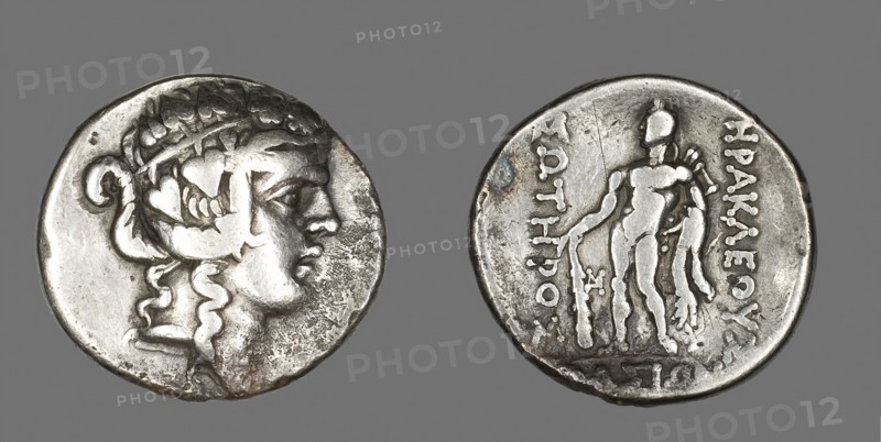 Tetradrachm (Coin) Depicting the God Dionysos, after 148 BC, Greek, Thasos, Thásos, Silver, Diam. 3.2 cm, 15.61 g