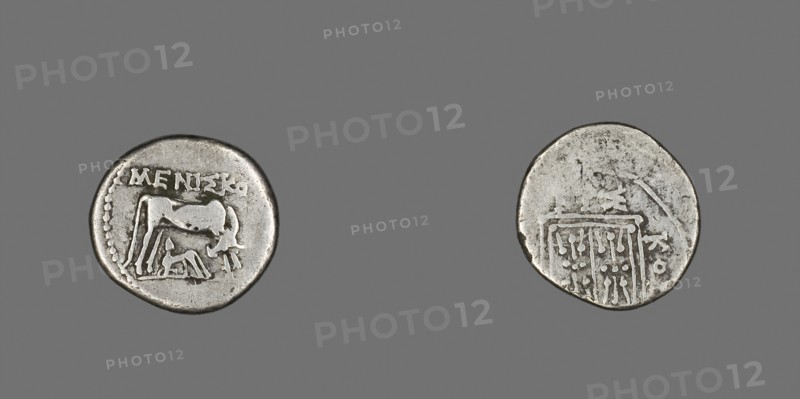 Coin Depicting Cow Suckling Calf, about 229/100 BC, Greek, Illyria, Illyria, Silver, Diam. 1.8 cm, 2.76 g