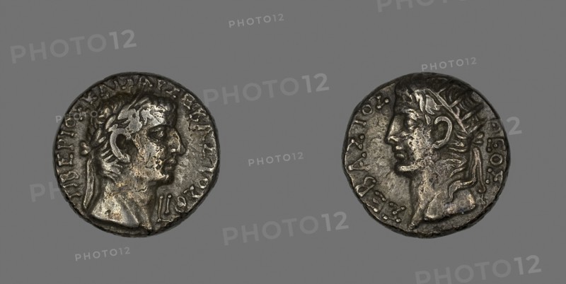 Tetradrachm (Coin) Portraying Emperor Tiberius, AD 32, Roman, minted in Alexandria, Alexandria, Billon, Diam. 2.3 cm, 13.15 g