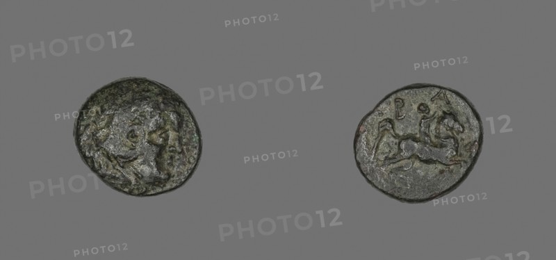 Coin Depicting Herakles, 220/178 BC, issued by Philip V, Greek, Greece, Bronze, Diam. 1.8 cm, 5.30 g