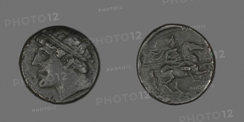 Coin Portraying King Hieron II, 274/216 BC (Reign of Heiron II), Greek, Syracuse, Bronze, Diam. 2.7 cm, 16.80 g