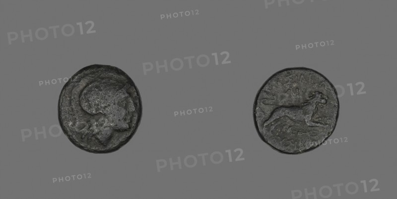 Coin Depicting the Goddess Athena, 306/281 BC, issued by Lysimachus of Thrace, Greek, Thrace, Bronze, Diam. 1.8 cm, 4.58 g