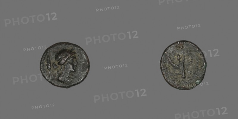 Hexas (Coin) Depicting the Goddess Demeter, after 241 BC, Greek, Greece, Bronze, Diam. 1.7 cm, 3.21 g