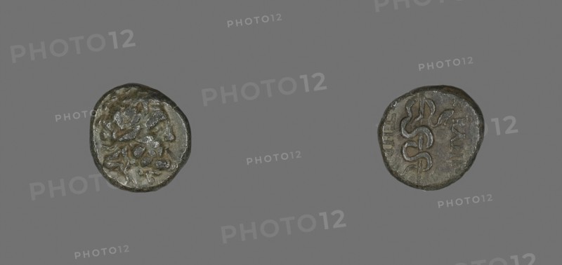 Coin Depicting the God Asklepios, about 200/133 BC, Greek, Greece, Bronze, Diam. 1.5 cm, 2.25 g