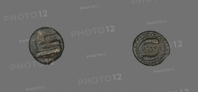 Coin Depicting a Ship’s Prow, after 307/243 BC, Greek, Greece, Bronze, Diam. 1.5 cm, 2.59 g