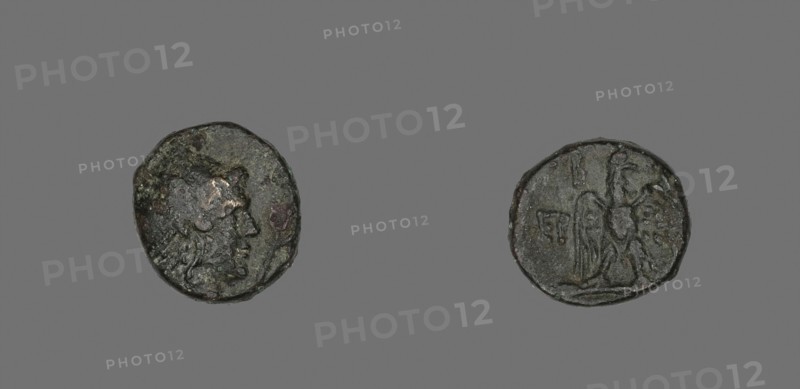 Coin Depicting the Hero Perseus, 178/168 BC, Greek, Greece, Bronze, Diam. 1.8 cm, 5.18 g