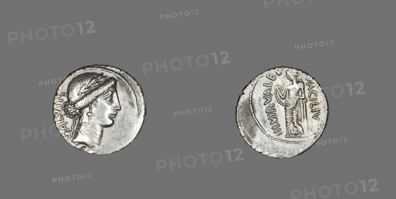 Denarius (Coin) Depicting Salutis (Health), 49 BC, Roman, minted in Rome, Acilia, Silver, Diam. 1.9 cm, 3.61 g