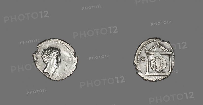 Denarius (Coin) Portraying Mark Antony, 42 BC, Roman, Italy, Silver, Diam. 1.8 cm, 3.49 g
