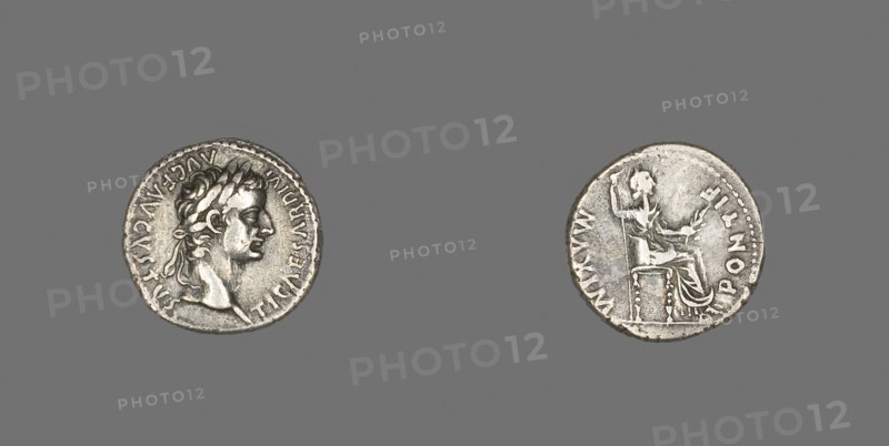 Denarius (Coin) Portraying Emperor Tiberius, AD 14/37, Roman, Roman Empire, Silver, Diam. 1.8 cm, 3.64 g