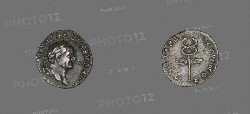 Denarius (Coin) Portraying Emperor Vespasian, AD 74, Roman, minted in Rome, Roman Empire, Silver, Diam. 1.9 cm, 3.04 g