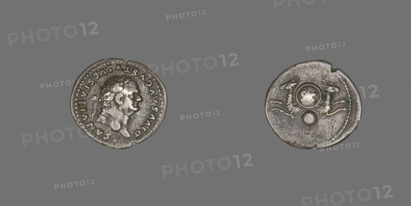 Denarius (Coin) Portraying Emperor Vespasian, AD 80/81, Roman, minted in Rome, Roman Empire, Silver, Diam. 1.9 cm, 3.06 g