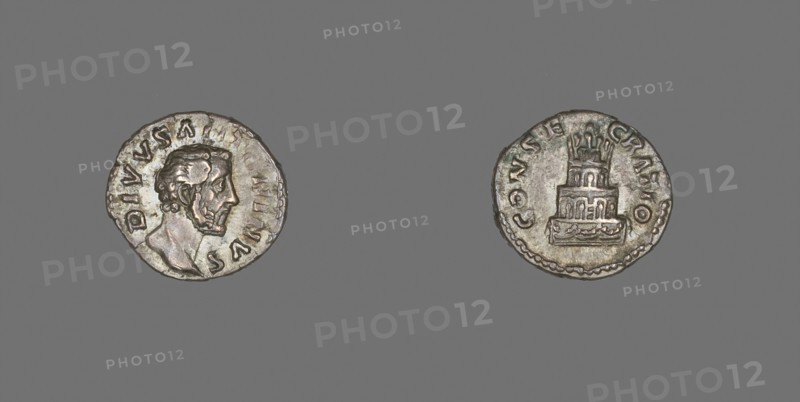 Denarius (Coin) Portraying Emperor Antoninus Pius, AD 176/180, struck by Marcus Aurelius, Roman, minted in Rome, Italy, Silver, Diam. 1.9 cm, 3.29 g