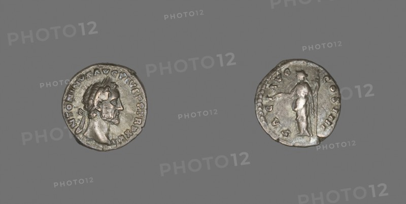 Denarius (Coin) Portraying Emperor Antoninus Pius, AD 160, Roman, minted in Rome, Roman Empire, Silver, Diam. 1.8 cm, 3.25 g