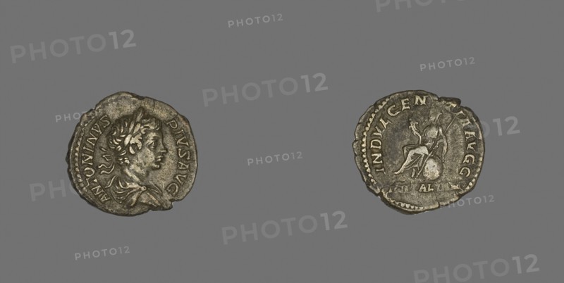 Denarius (Coin) Portraying Emperor Caracalla, AD 203, Roman, minted in Rome, Roman Empire, Silver, Diam. 1.9 cm, 2.90 g