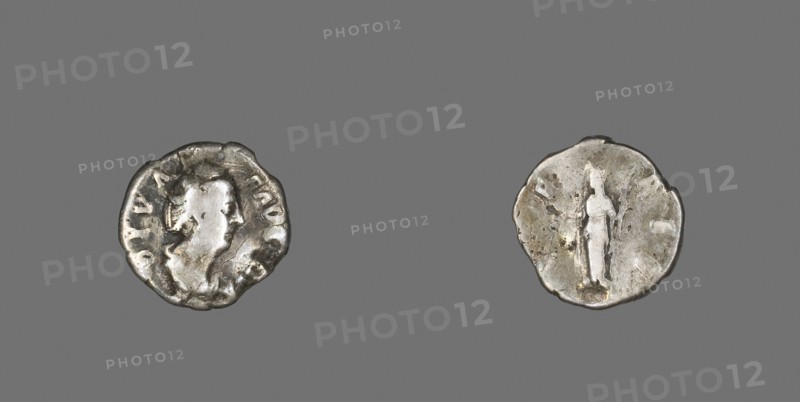 Denarius (Coin) Portraying Empress Faustina the Elder, AD 141, Roman, Milan, Silver, Diam. 1.8 cm, 2.80 g