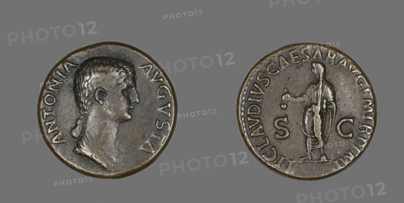 Dupondius (Coin) Portraying Antonia, AD 50/54, Roman, Roman Empire, Bronze, Diam. 2.8 cm, 16.55 g