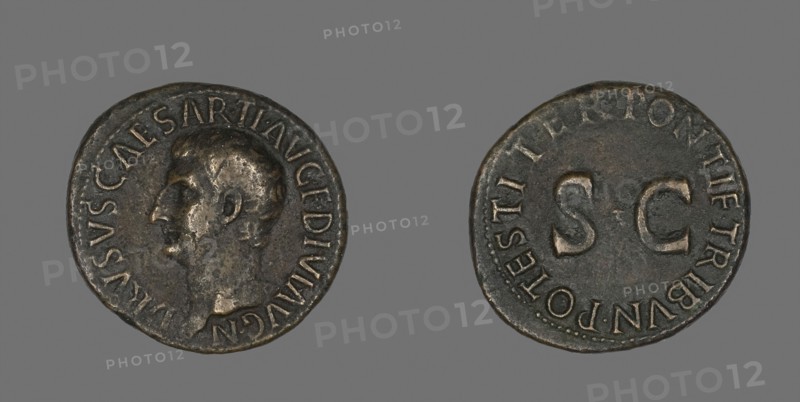 As (Coin) Portraying Drusus, AD 21/22, Roman, minted in Rome, Rome, Bronze, Diam. 2.9 cm, 10.28 g