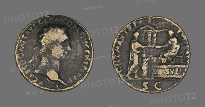 Coin Portraying Emperor Domitian, AD 88 (?), Roman, Roman Empire, Bronze, Diam. 3.2 cm, 21.07 g