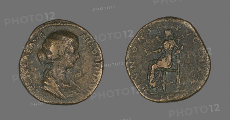 Coin Portraying Empress Lucilla, AD 164/169, Roman, Roman Empire, Bronze, Diam. 3.2 cm, 21.22 g