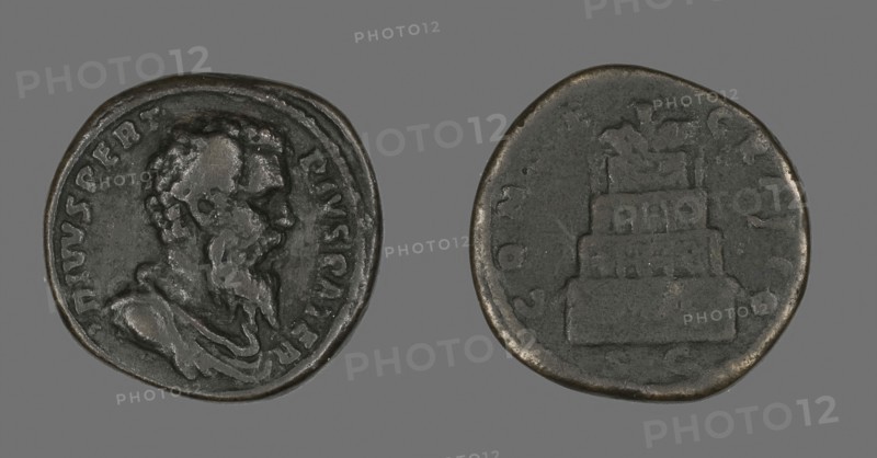 Coin Portraying Emperor Pertinax, AD 193, Roman, Roman Empire, Bronze, Diam. 3.2 cm, 24.60 g
