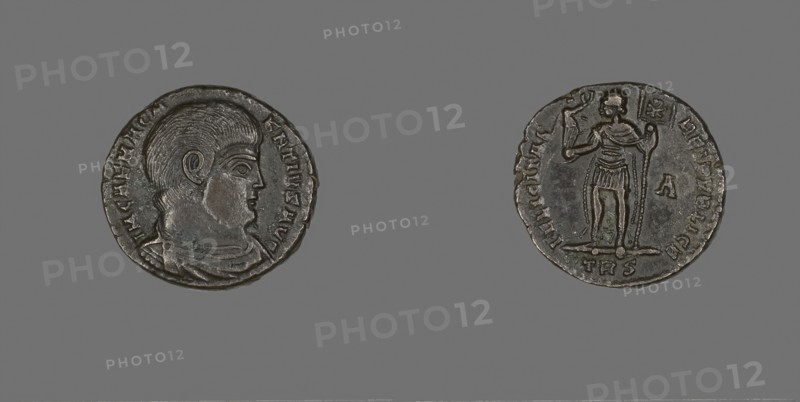 Coin Portraying Emperor Magnentius, AD 350/351, Roman, Roman Empire, Bronze, Diam. 2.2 cm, 5.71 g