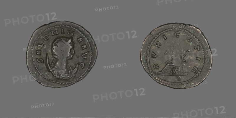 Coin Portraying Empress Salonina, AD 256, Roman, Roman Empire, Bronze, Diam. 2.5 cm, 4.63 g