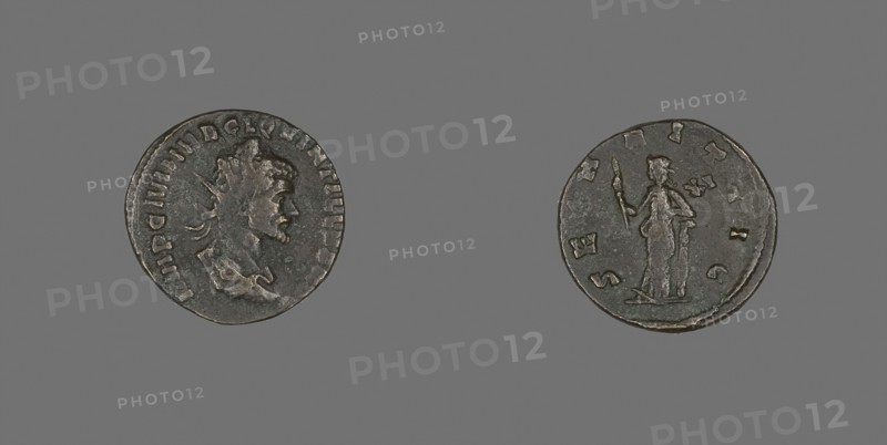 Coin Portraying Emperor Quintillus, AD 270, Roman, Roman Empire, Bronze, Diam. 2 cm, 2.89 g