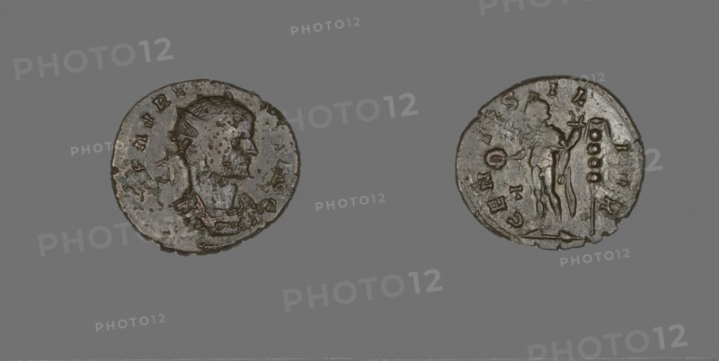 Coin Portraying Emperor Aurelian, AD 270/275, Roman, Roman Empire, Bronze, Diam. 2.2 cm, 3.51 g