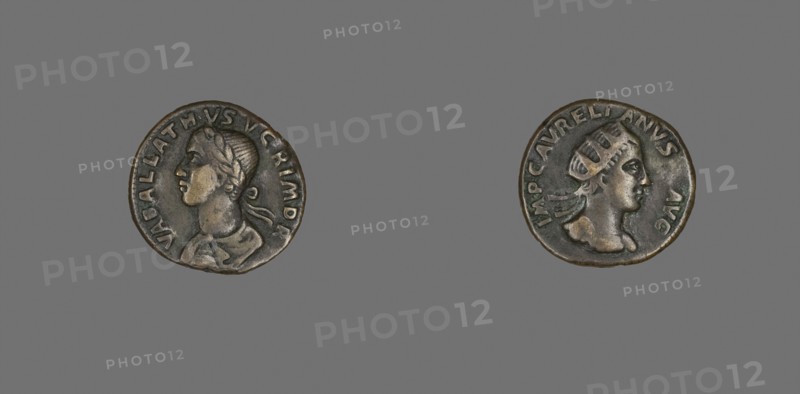 Coin Portraying King Vabalathus, AD 270/275, Roman, Roman Empire, Bronze, Diam. 1.8 cm, 2.60 g