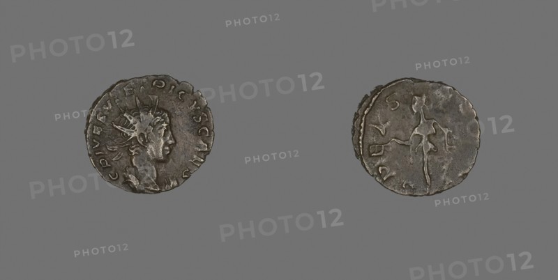 Coin Portraying Emperor Tetricus II, after AD 267, Roman, Roman Empire, Bronze, Diam. 1.9 cm, 2.33 g