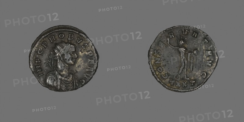 Coin Portraying Emperor Probus, AD 277, Roman, Roman Empire, Bronze, Diam. 2.3 cm, 4.14 g