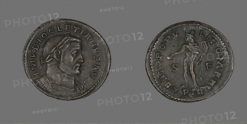 Coin Portraying Emperor Diocletian, AD 284/305, Roman, Roman Empire, Bronze, Diam. 2.9 cm, 9.65 g
