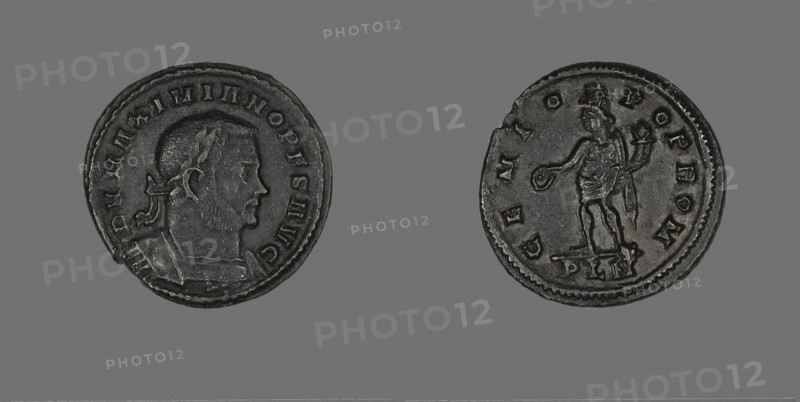 Coin Portraying Emperor Galerius Maximianus, AD 305 (?), Roman, Roman Empire, Bronze, Diam. 2.5 cm, 5.70 g