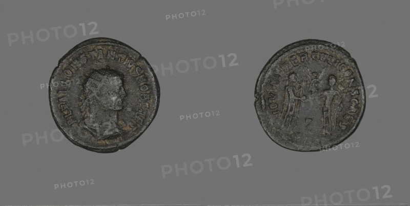 Coin Portraying Emperor Constantius I, AD 293/305, Roman, Roman Empire, Bronze, Diam. 2.2 cm, 3.92 g