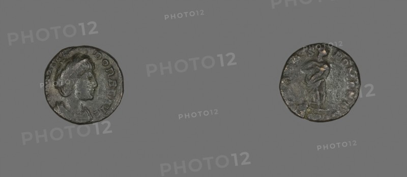 Coin Portraying Empress Theodora, AD 292/306, Roman, Roman Empire, Bronze, Diam. 1.4 cm, 1.47 g