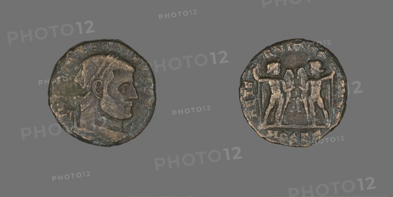 Coin Portraying Emperor Maxentius, AD 306/312, Roman, Roman Empire, Bronze, Diam. 2.2 cm, 5.31 g
