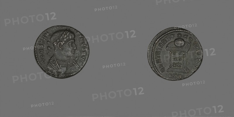 Coin Portraying Emperor Constantine I, AD 307/337, Roman, Roman Empire, Bronze, Diam. 1.9 cm, 3.76 g
