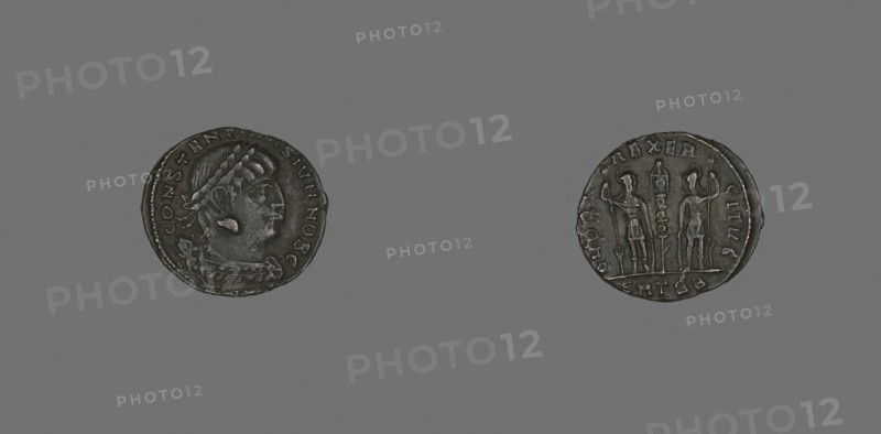 Coin Portraying Emperor Constantine II, AD 317/337, Roman, Roman Empire, Bronze, Diam. 1.7 cm, 1.76 g