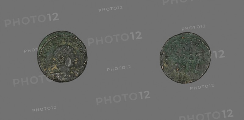 Coin Portraying Emperor Constantine II, AD 324/337, Roman, Roman Empire, Bronze, Diam. 1.7 cm, 2.37 g