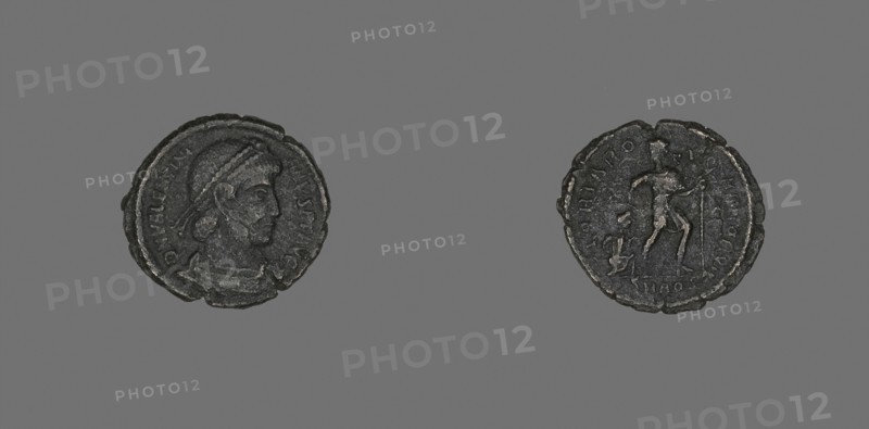 Coin Portraying Emperor Valentinian I, AD 364/375, Roman, Roman Empire, Bronze, Diam. 2 cm, 2.27 g